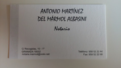 notaría Antonio Martinez del Marmol Albasini