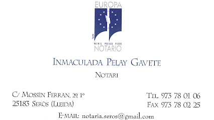 notaría Notaria Inmaculada Pelay Gavete – Notaria de Seròs